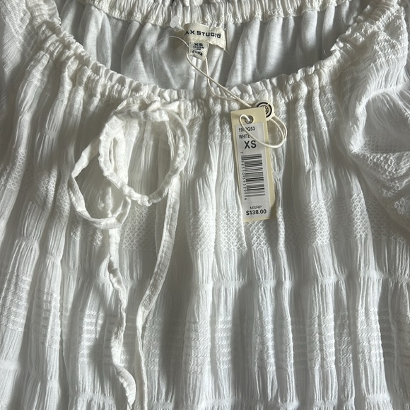 Max Studio White Tiered Mini Sundress - Picture 4 of 6